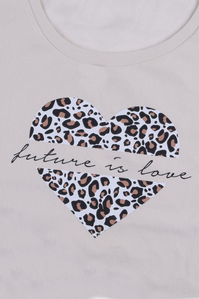 Kadın Sofi Touch Pamuklu Leopar Desenli Basic Pijama Takımı M - Gri - Kahverengi