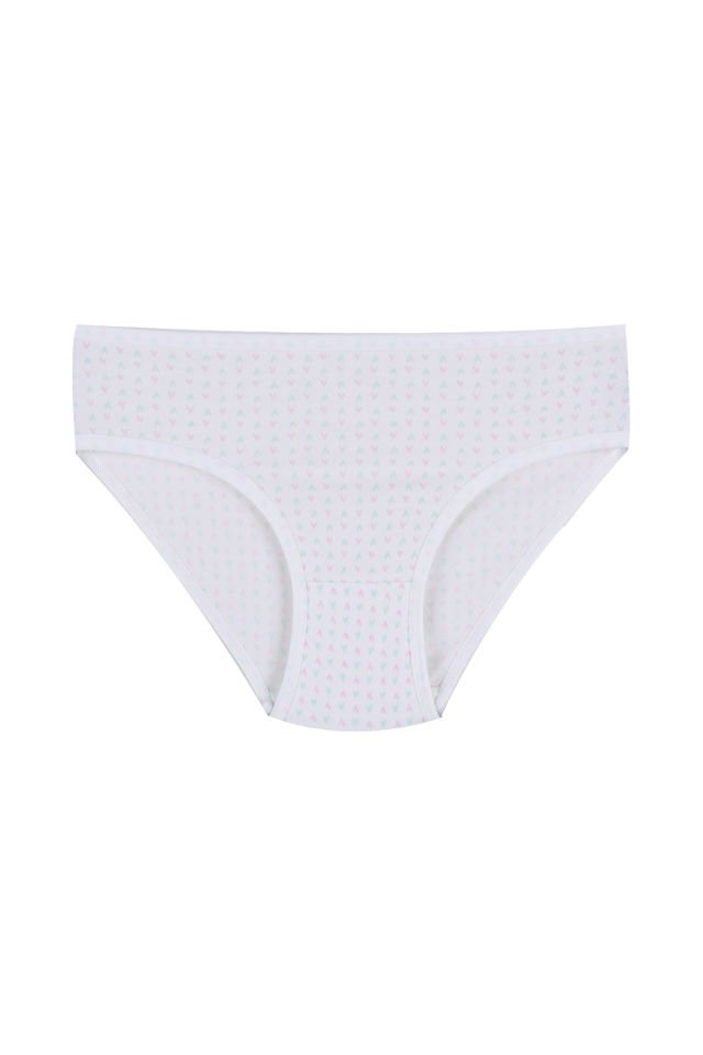 Kız Çocuk 6'lı Desenli Slip Pembe -  Beyaz - 5-7 Yaş