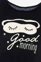 Kadın Yumuşak Dokulu Sıfır Kollu Kaprili Pijama Takımı A1043 Vişne - XL