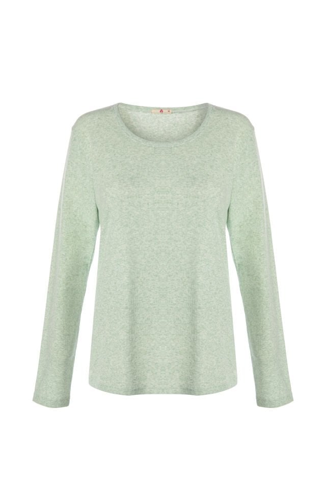 Kadın Pamuklu Kaşkorse Üst Etiket Detaylı Çizgili Pijama Takımı XL