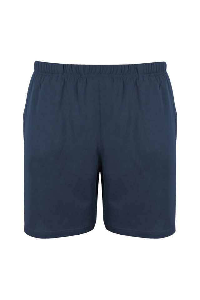Erkek Double Yaka Şortlu Pijama Takımı KO6304TS-2 İndigo - M