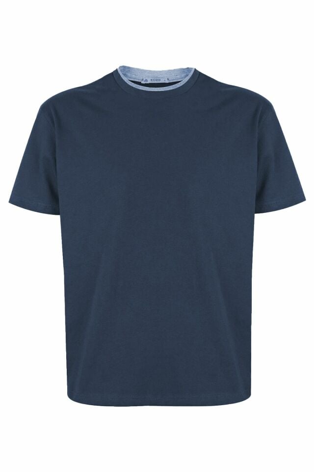Erkek Double Yaka Şortlu Pijama Takımı KO6304TS-2 İndigo