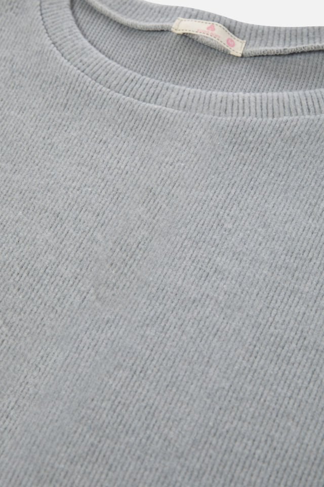 Kadın Soft Touch Kol ve Paça Bant Detaylı Pembe Renk Pijama Takımı Gri - M