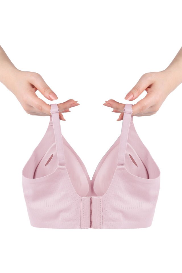 Balensiz Görünmez Fitilli Kaşkorse Çıkarılabilir Pedli Dikişsiz Sütyen 85B - Gül Kurusu