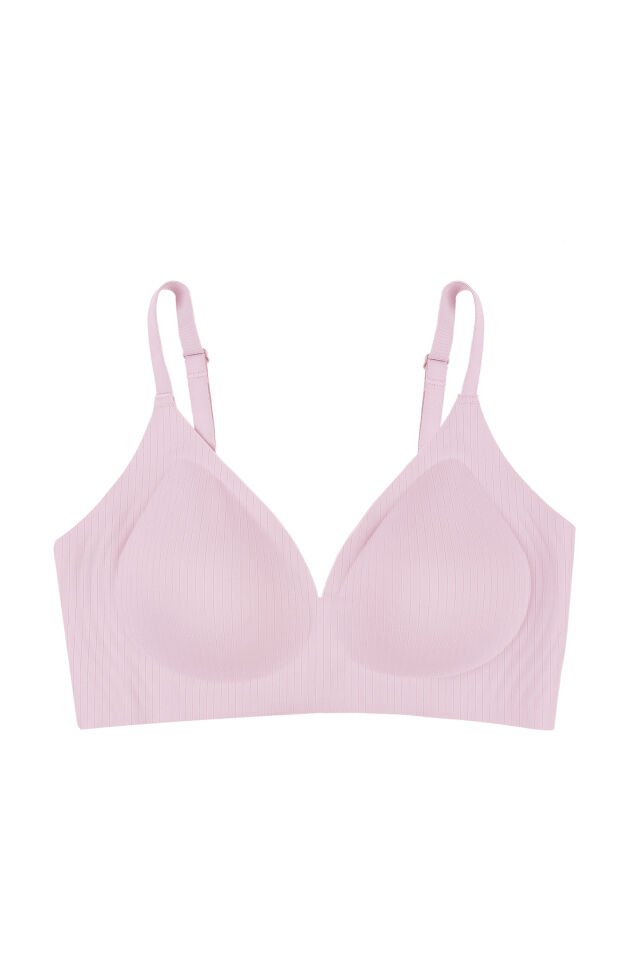 Balensiz Görünmez Fitilli Kaşkorse Çıkarılabilir Pedli Dikişsiz Sütyen 85B - Gül Kurusu