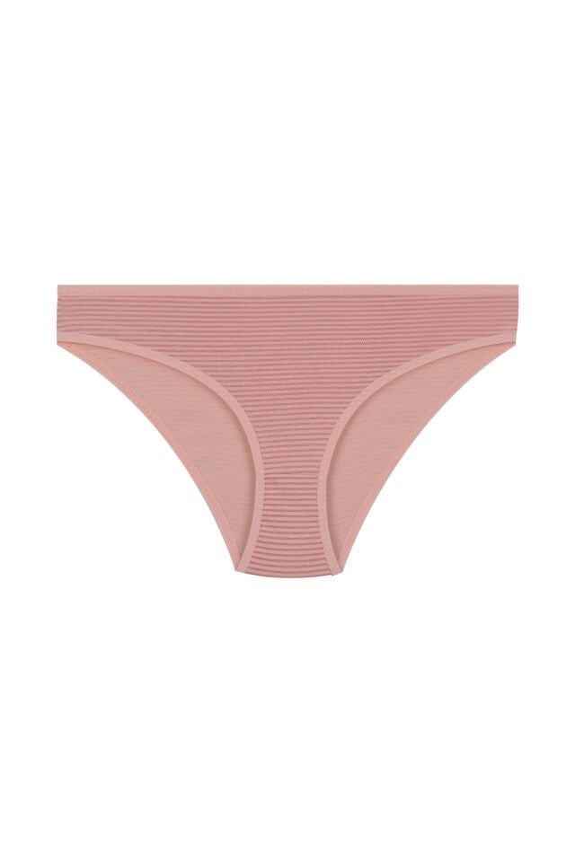 Kadın 3'lü Pamuklu Basic Külot Kahverengi - Ten - L/XL