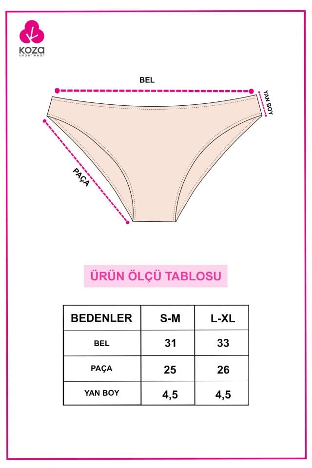 Kadın 3'lü Pamuklu Basic Külot Kahverengi - Ten - L/XL