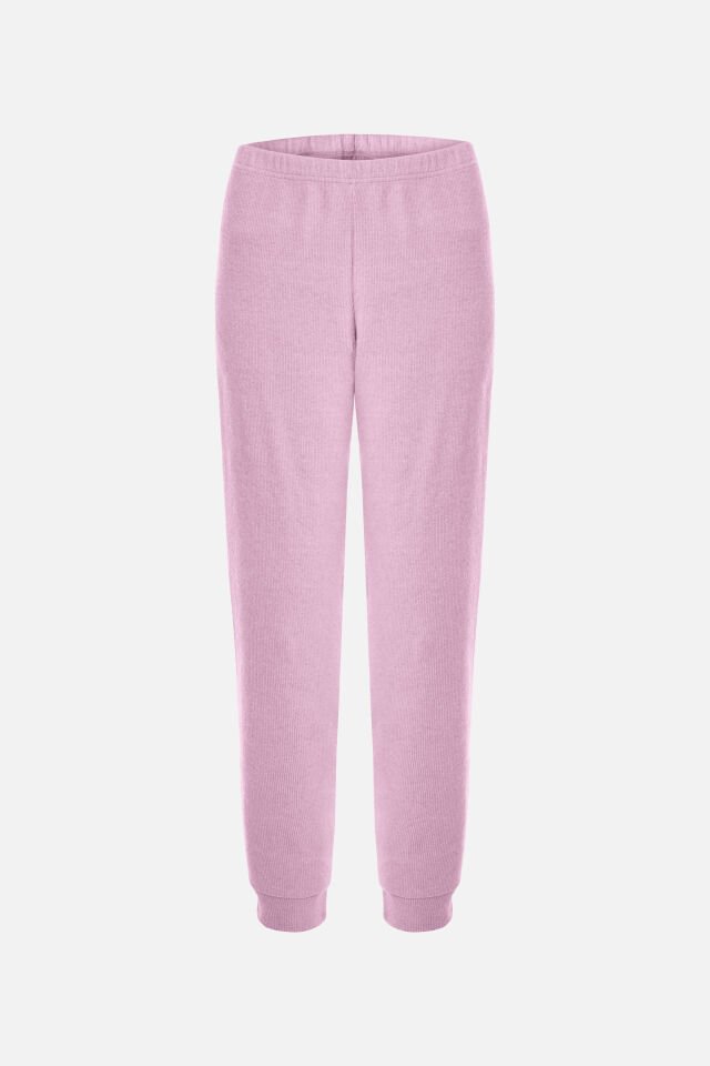 Kadın Soft Touch Kol ve Paça Bant Detaylı Pembe Renk Pijama Takımı XL - Pembe