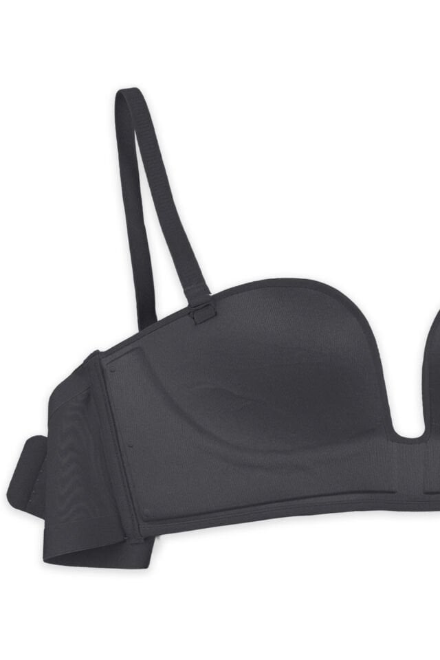 Derin Dekolte Destekli Dikişsiz Sütyen Pembe - 85B