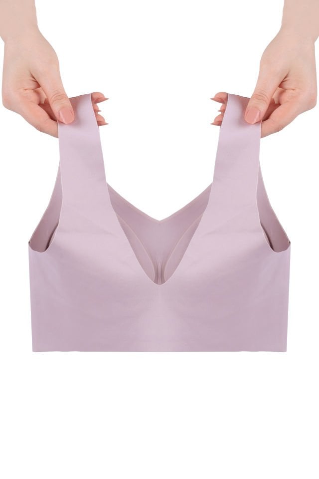 Balensiz Lazer Dikişsiz Çıkarılabilir Pedli Kalın Askılı Görünmez Sütyen Pembe - 85B