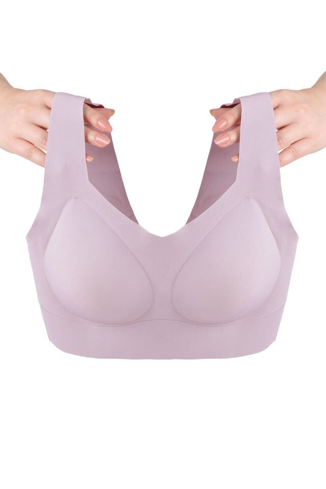 Balensiz Lazer Dikişsiz Çıkarılabilir Pedli Kalın Askılı Görünmez Sütyen Pembe - 90B