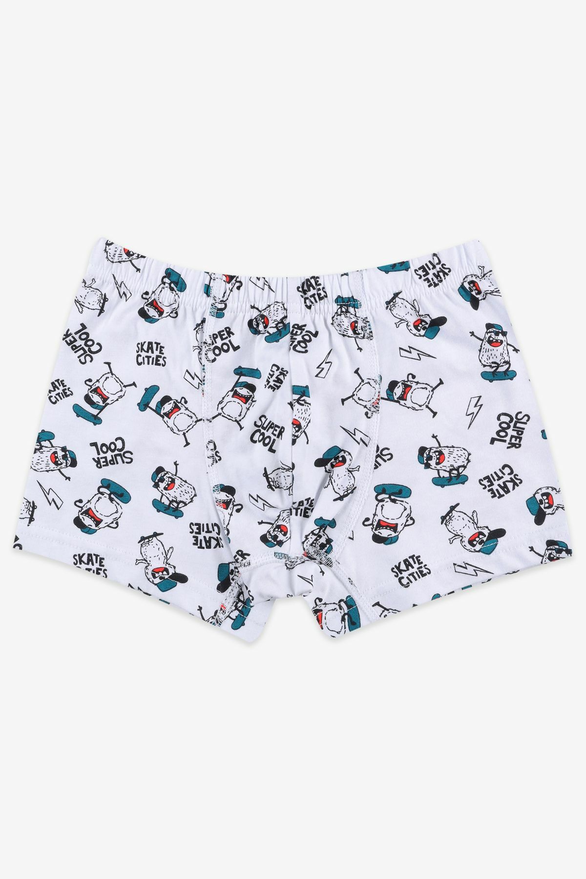 Erkek Çocuk 5'li Pamuklu Sevimli Canavar Desenli Boxer KO3021-2 - 3-5 Yaş