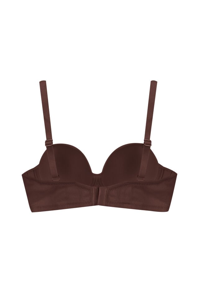 Kadın Fitilli Straplez Sütyen Kahverengi - 90B