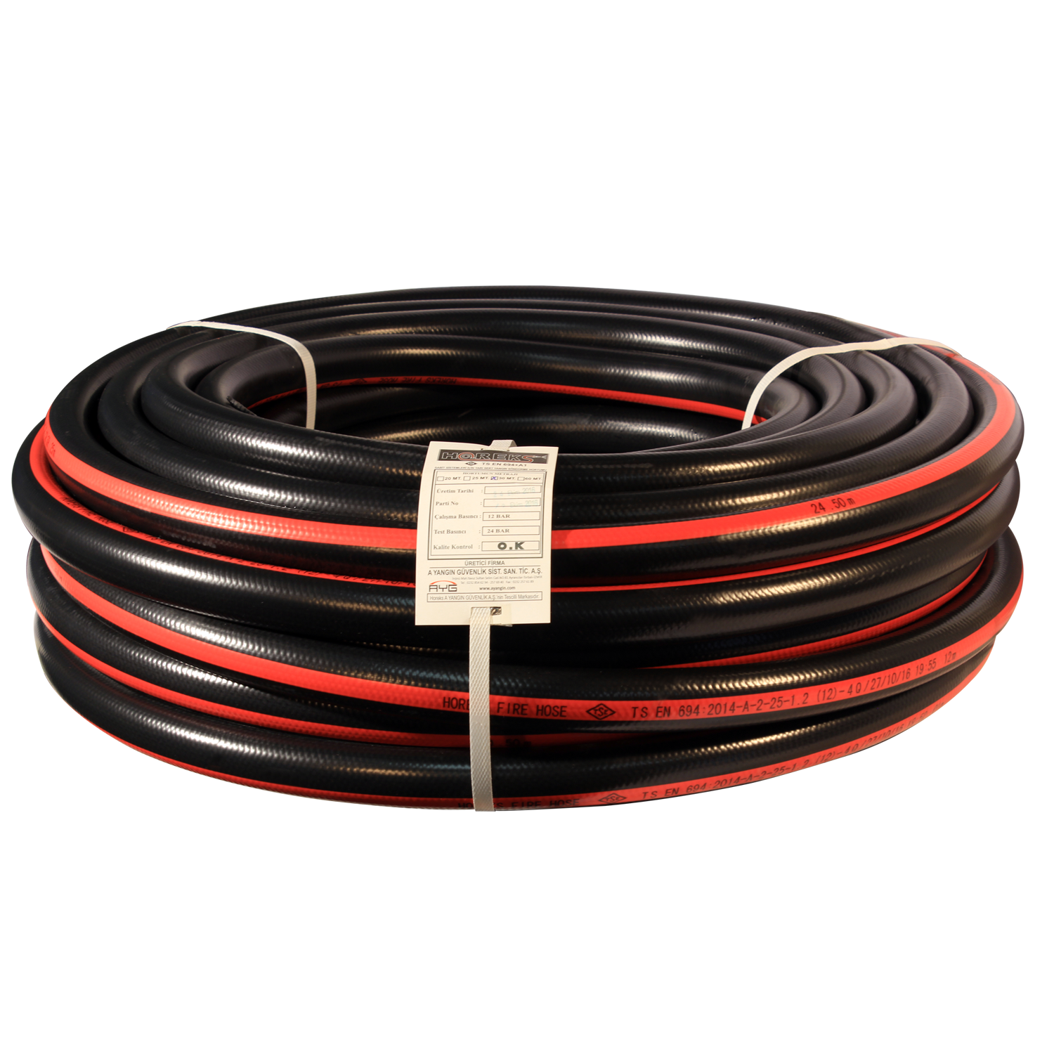YH YARISERT PVC SIYAH 50 M 1''