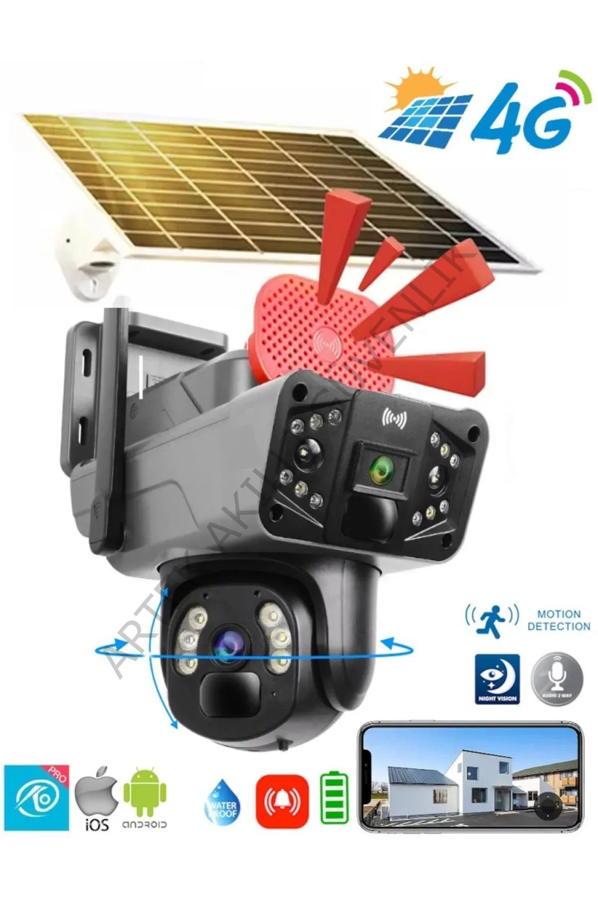 O-Kam 3915 Full HD Solar Gece Görüşlü Güvenlik Kamerası