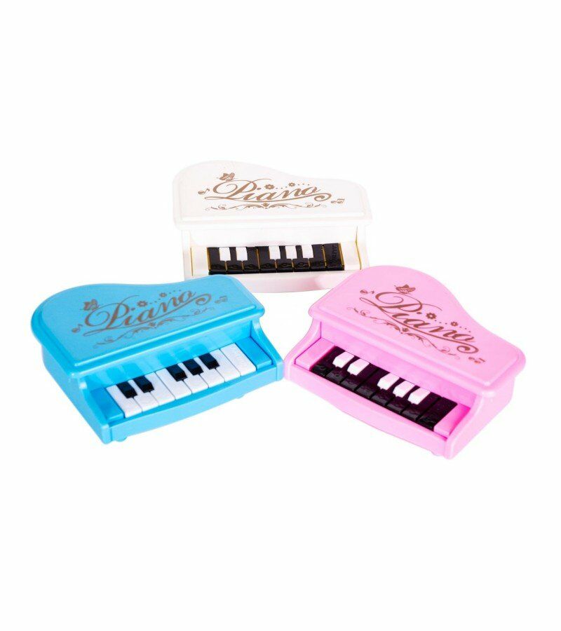 13 Tuşlu Küçük Boy Çocuk Piano - Mavi Su Dünyası Pembe