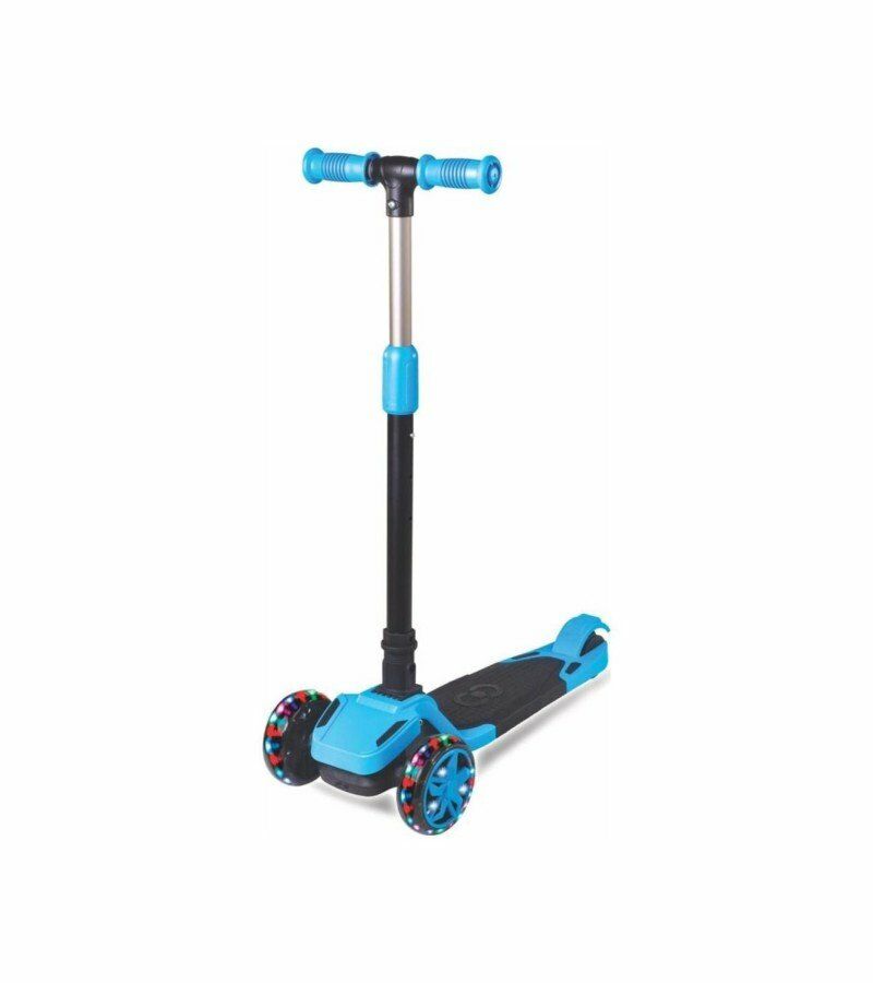 8+ Yaş Scooter Cool Wheels Tulpar Işıklı Katlanır Mavi Renkli