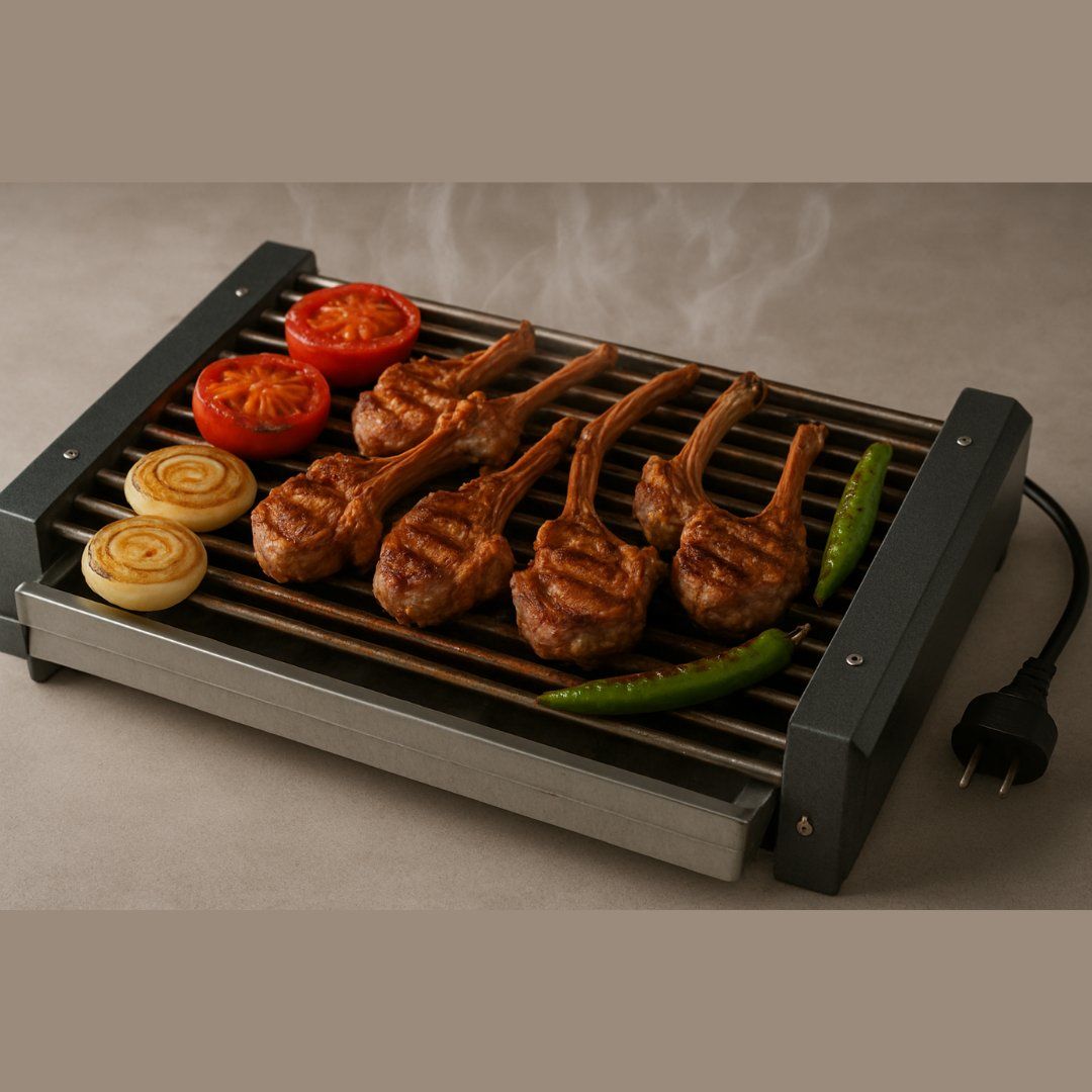Elektrikli Izgara | BBQ Izgara | Paslanmaz Izgara | 1600w | Mavi Su Dünyası