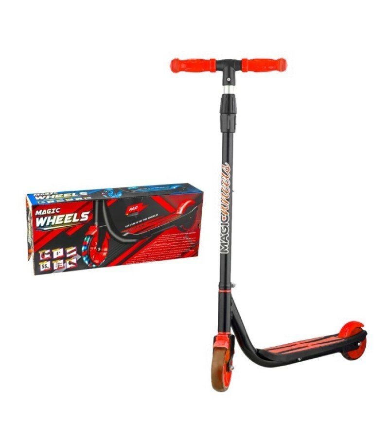 5+ Yaş Işıklı 2 Teker Scooter Kırmızı