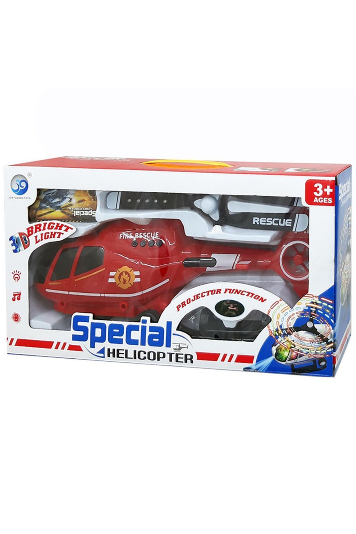 Pilli Special Helikopter Kırmızı Renk- Mavi Su Dünyası