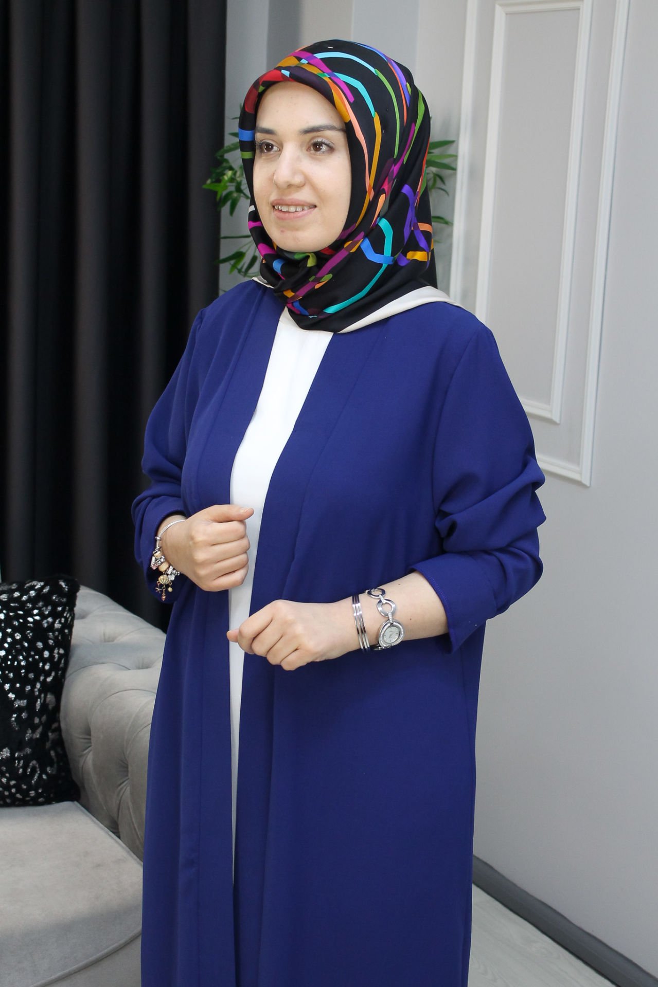 AYŞE AKAY Krep Kumaş Sade İkili Takım BEJ - 4
