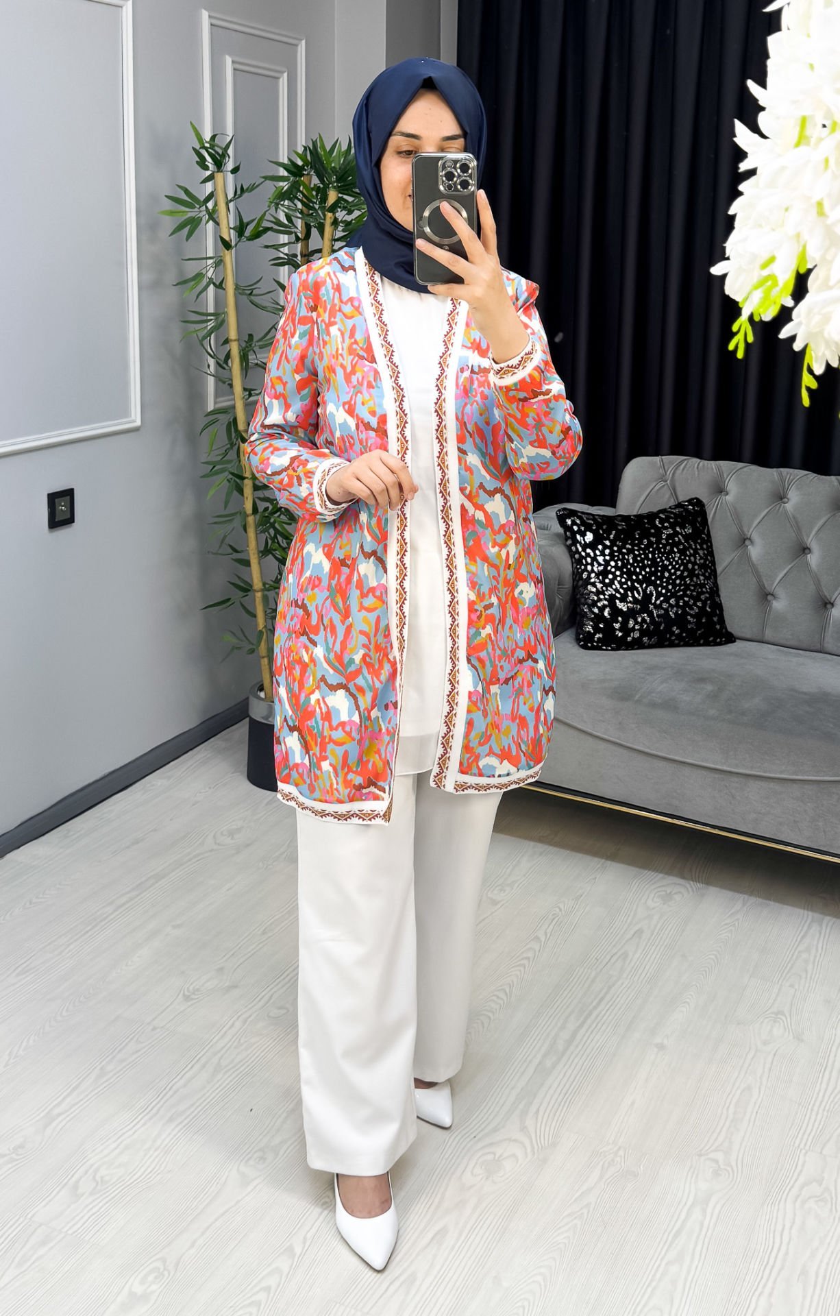 PUANE Etnik Desen Kimono 4 - ÇOK RENKLİ 2