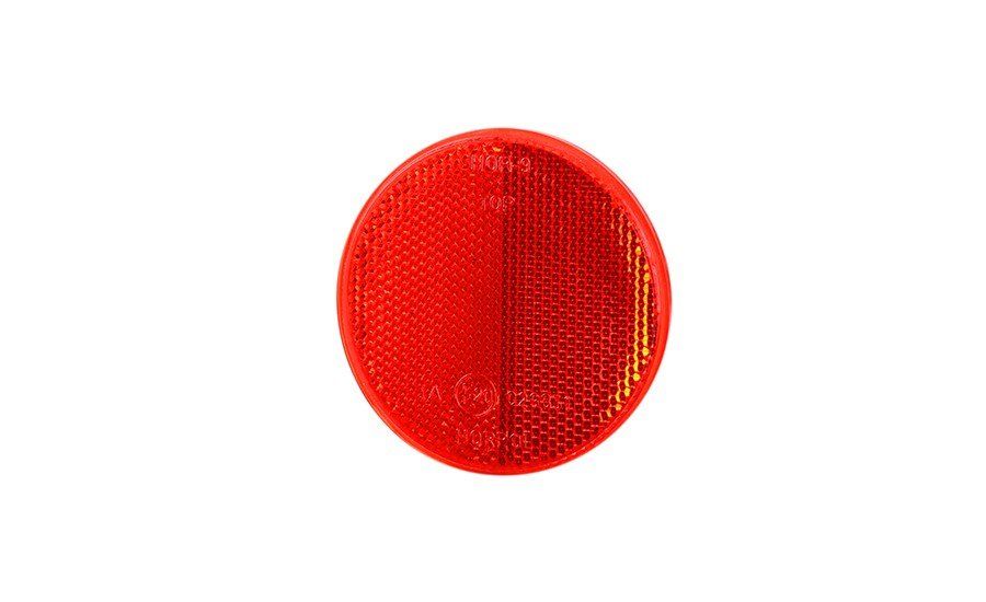 Reflektör Yuvarlak Çap 75 Kırmızı (Vidalı)