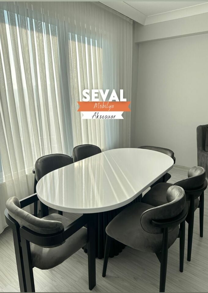 Beyaz PTT Masa + T, Polo Sandalye Takımı