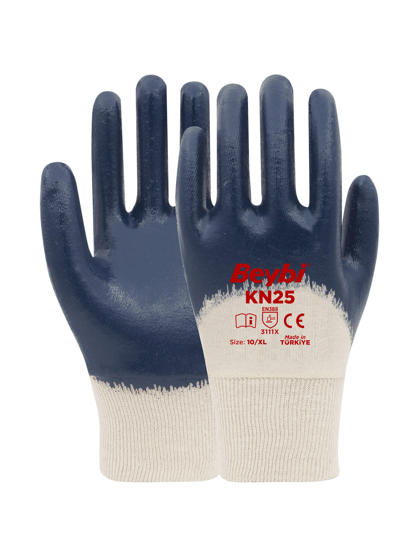 KN25 Nitril Kaplı Pamuk Eldiven ( 288 ÇİFT / KOLİ )