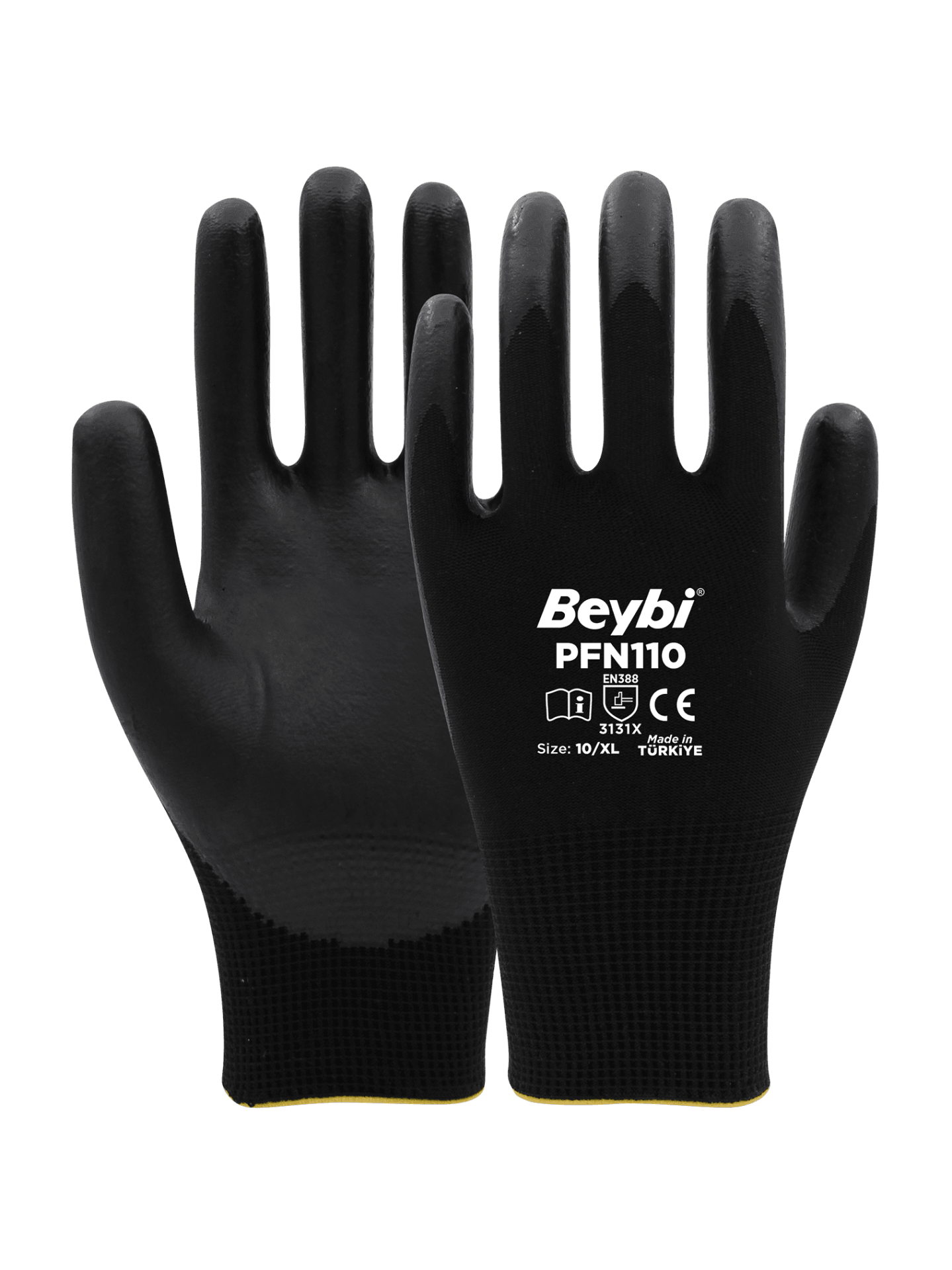 PFN110 Köpük Nitril Kaplı Polyester Eldiven ( 144 ÇİFT / KOLİ )