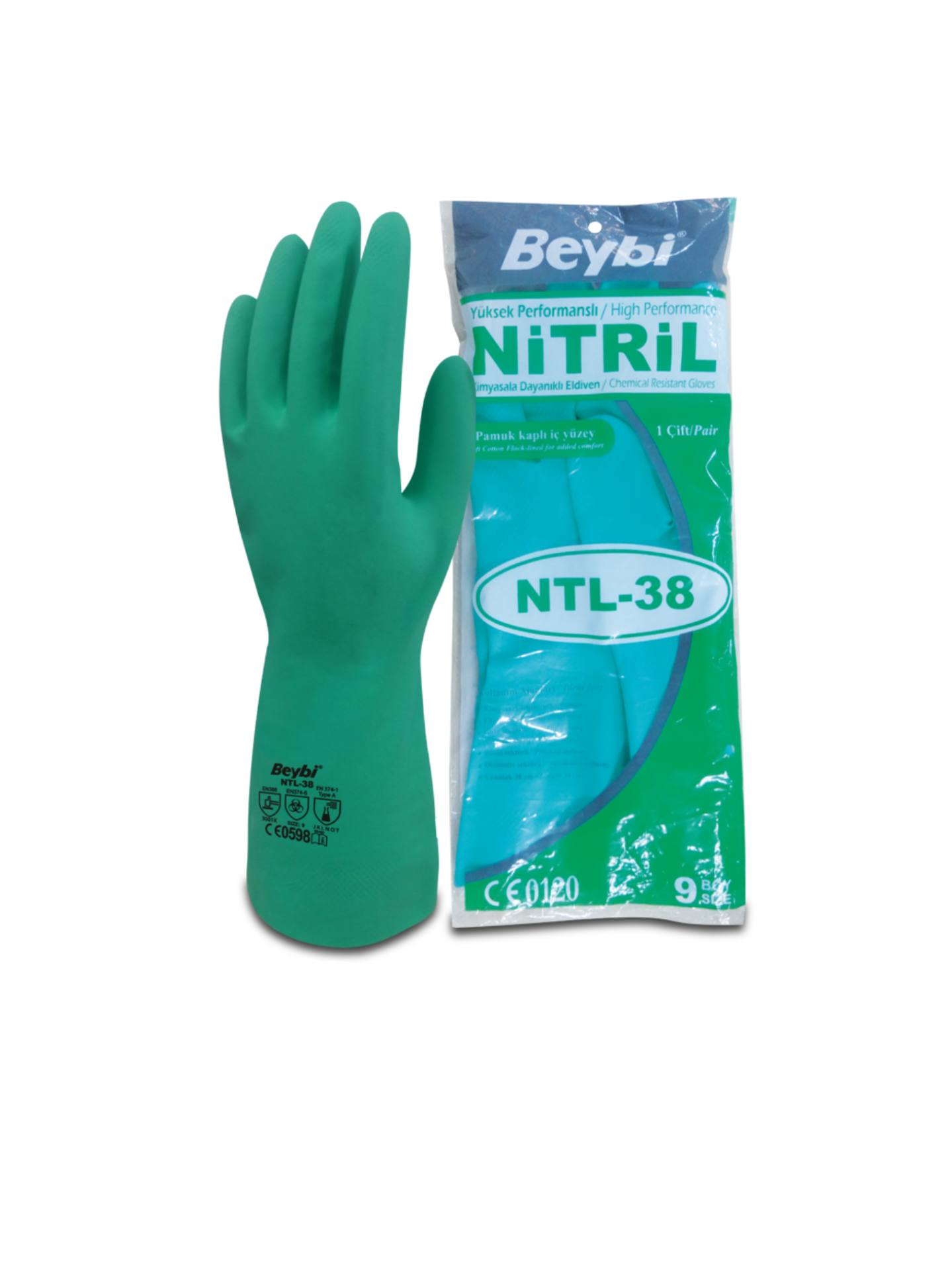 NTL 38 Nitril İş Eldiveni ( 120 ÇİFT / KOLİ )