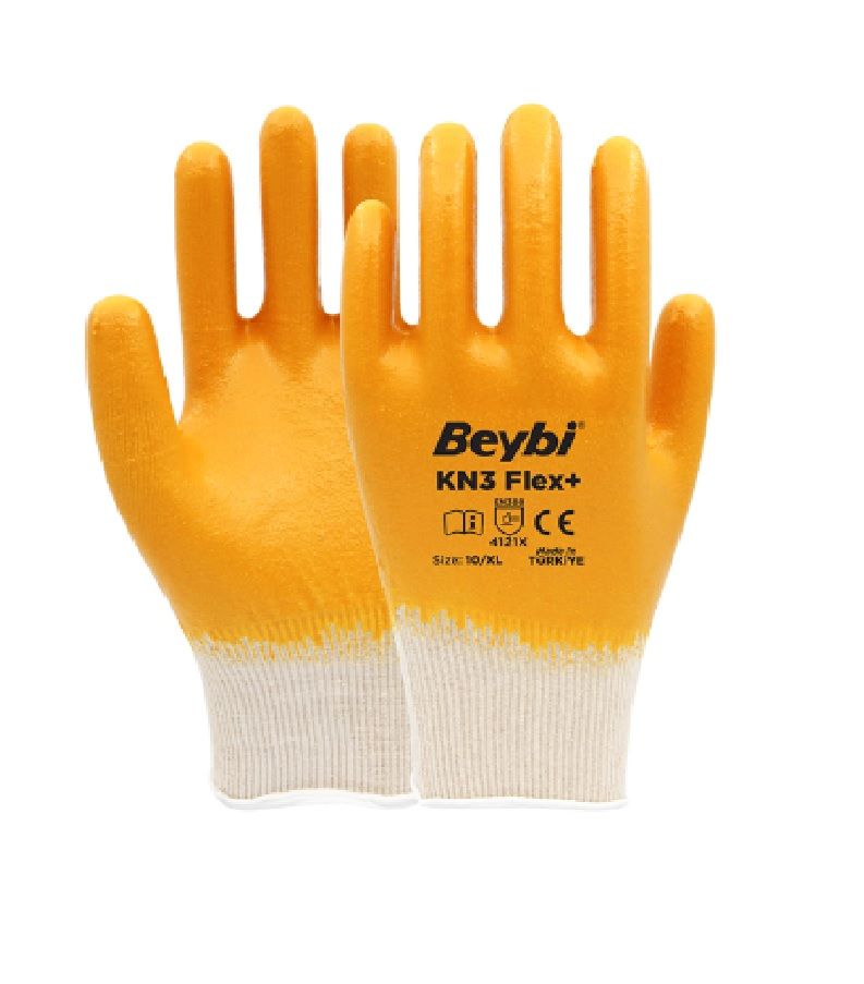 KN3 Flex+ Nitril Kaplı Pamuk Eldiven ( 288 ÇİFT / KOLİ )