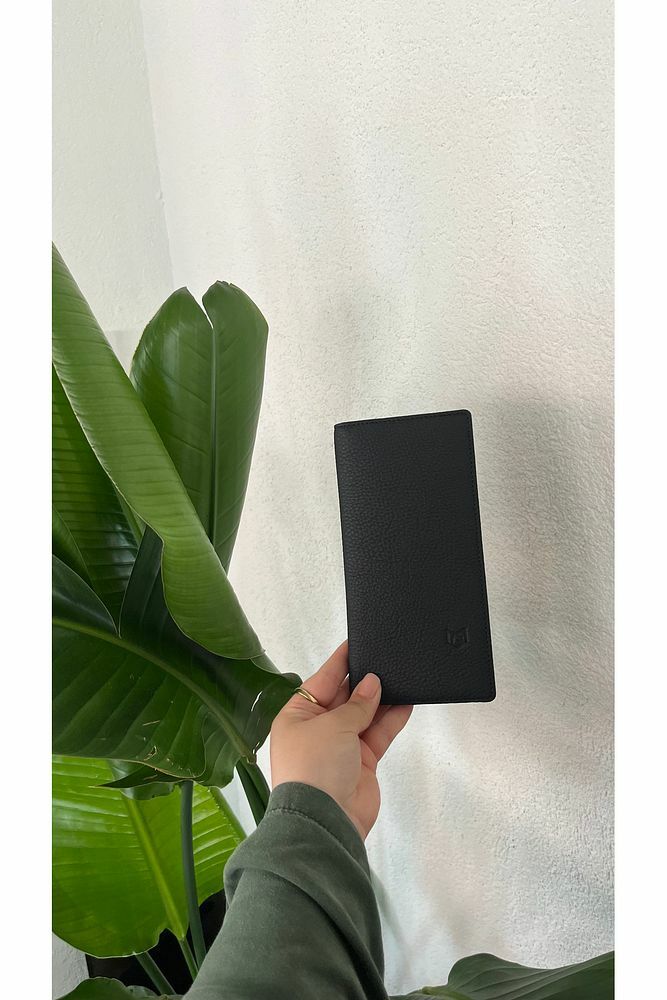 Hakiki Deri Telefon Bölmeli Unisex Cüzdan 38701 SİYAH