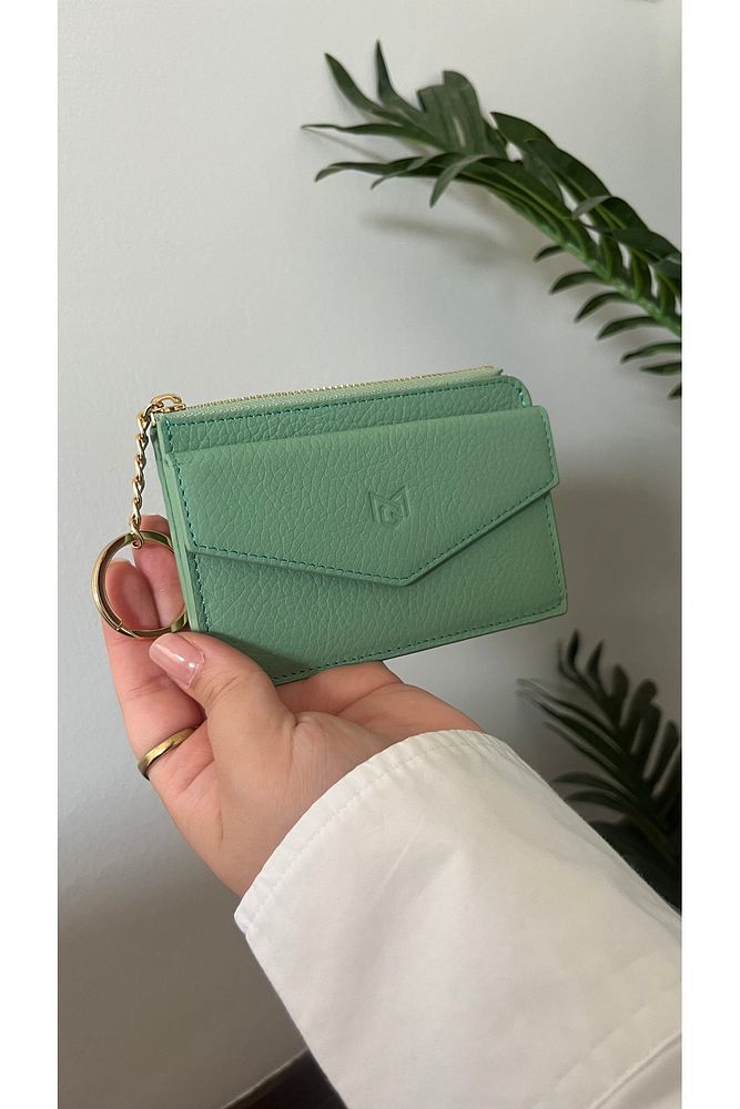 Unisex Hakiki Deri Cüzdan & Kartlık 3701 SU YEŞİLİ