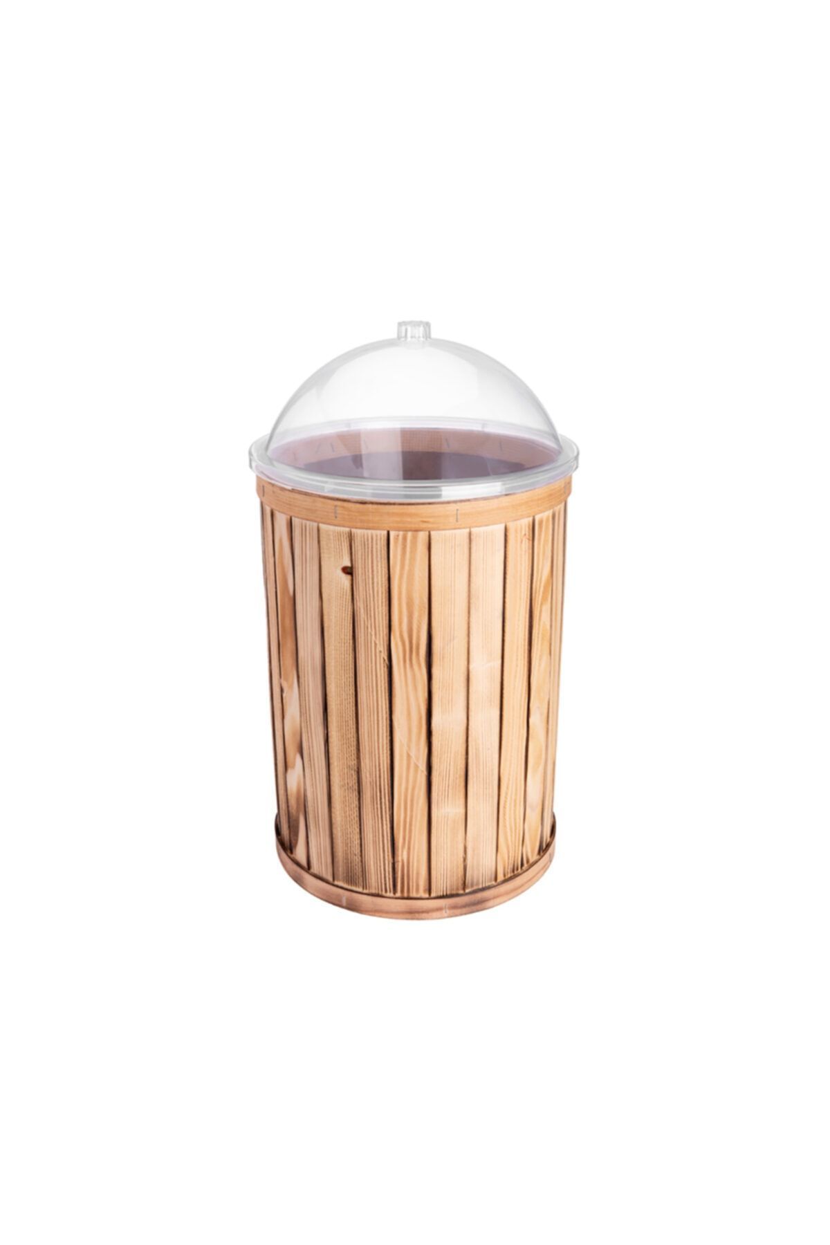 Ahşap Zeytin Fıçısı Mika Kapaklı Takım 35x50