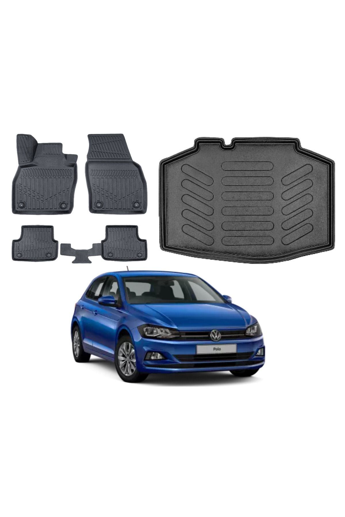 Volkswagen Polo İmpression 2022 Model Bagaj Havuzu Paspas Takımı Eva Serisi