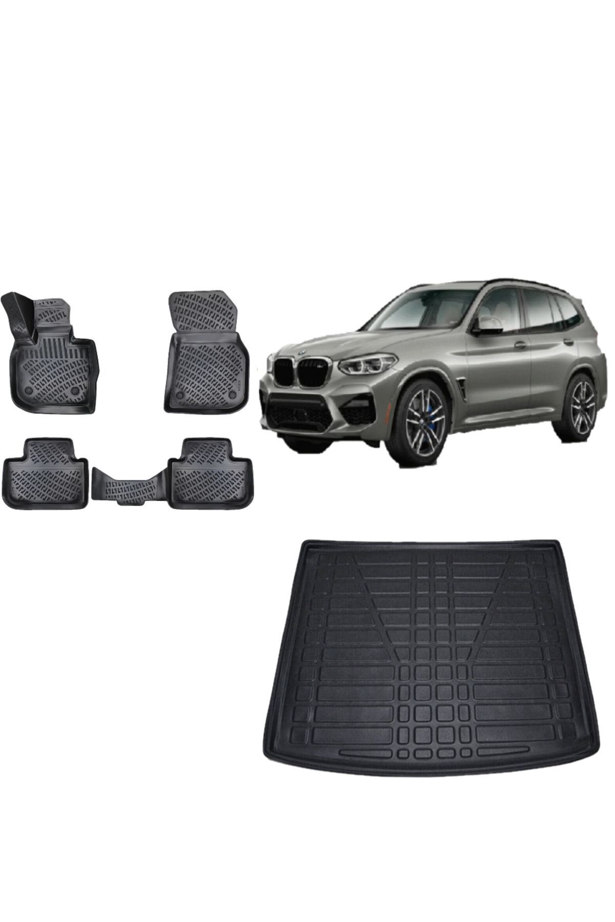 Bmw X3 2022 Model 3D Bagaj Havuzu+3D Havuzlu Araca Özel Paspas Takımı