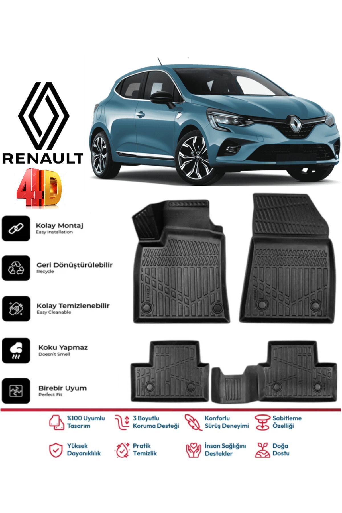 Renault Clio 5 2025 Model 4D Havuzlu Paspas