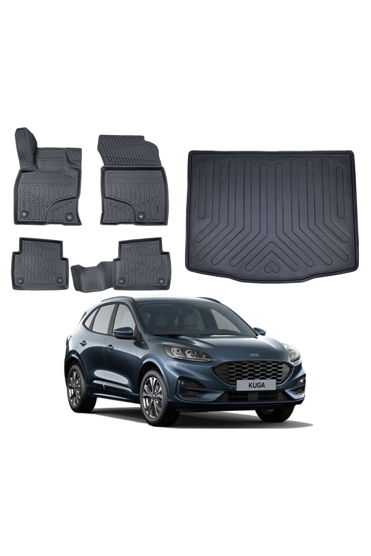 Ford Kuga 2023 Model Bagaj Havuzu Paspas Takımı Pro Eva Serisi
