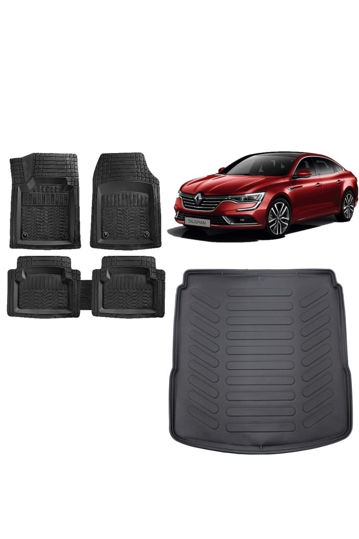 Renault Talisman Sedan 2018 Model 3D Bagaj Havuzu+3D Havuzlu Maximum Siyah Paspas