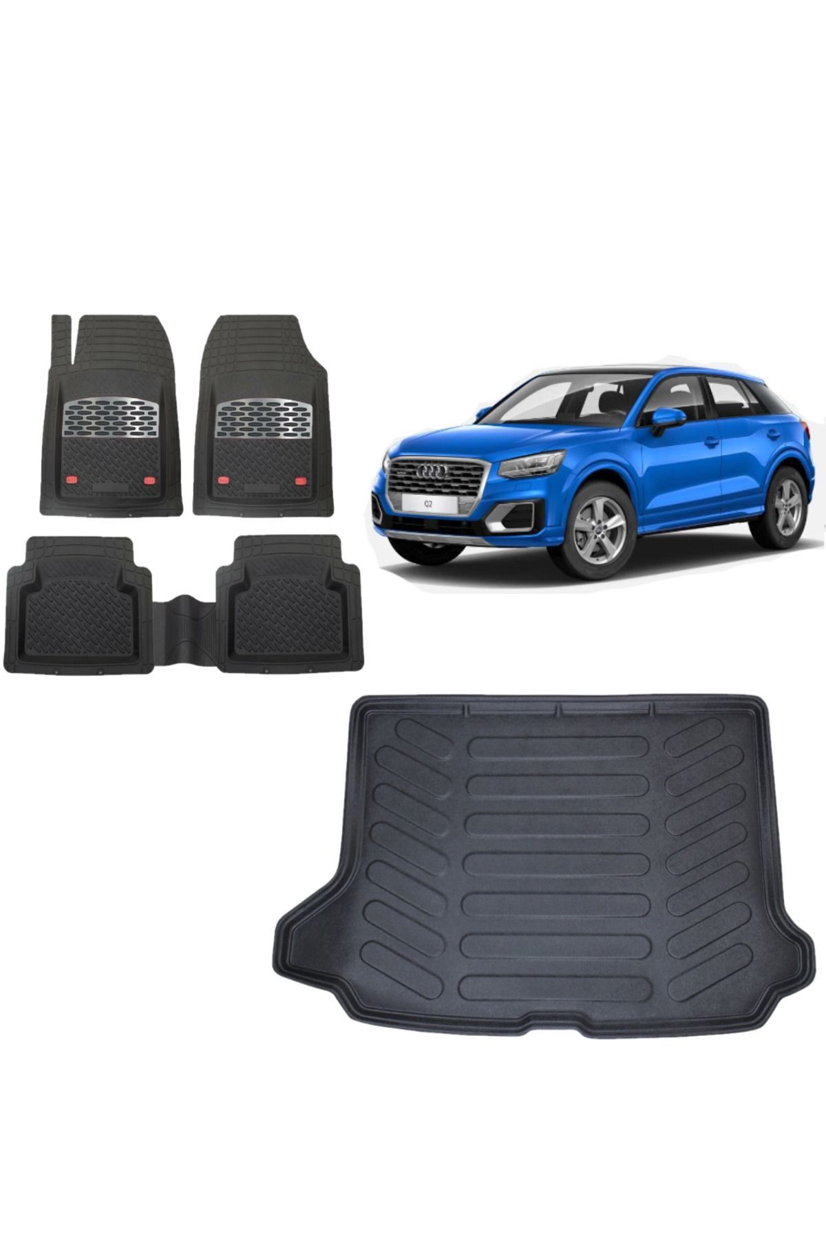 Audi Q2 2017 Model 3D Bagaj Havuzu+3D Havuzlu Safir Karbon Kromlu Paspas