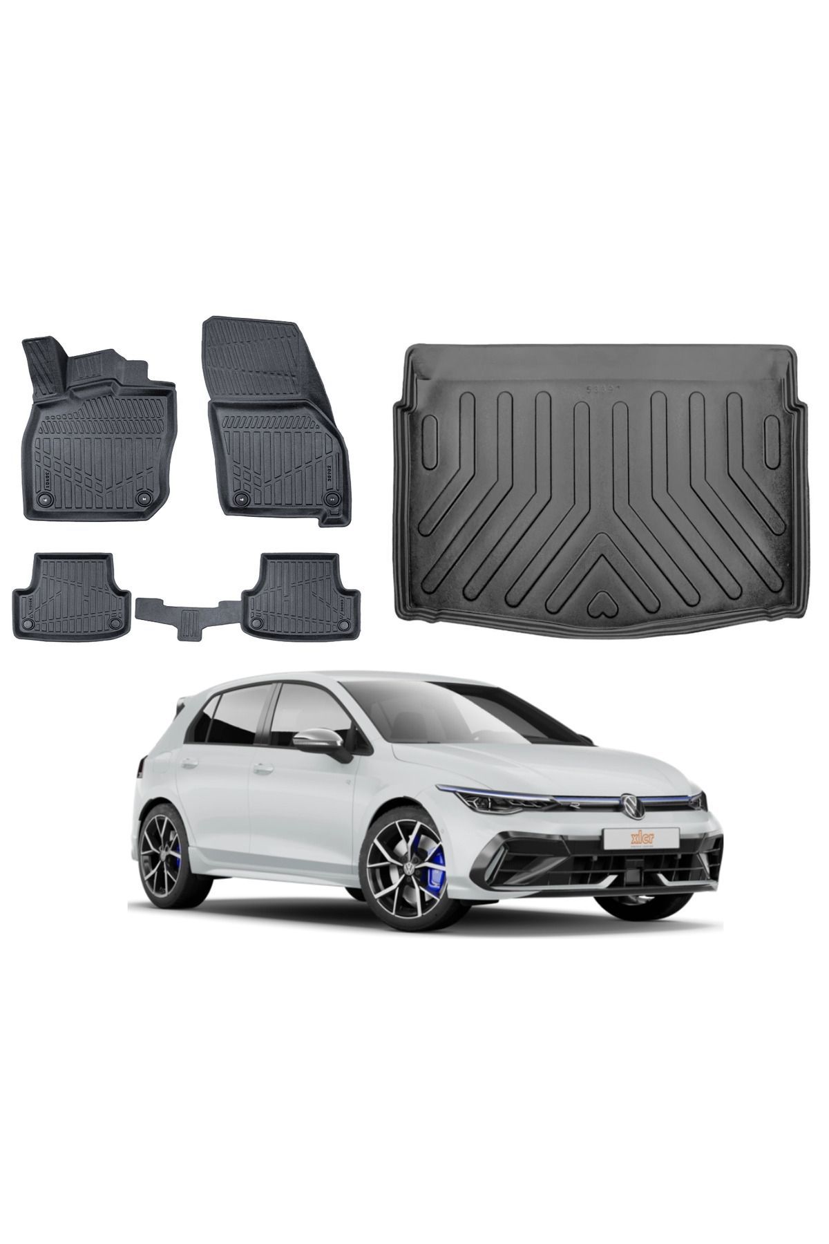 Volkswagen Golf 8 Otomatik 2022 Model Alt Bagaj Havuzu Paspas Takımı Pro Eva Serisi