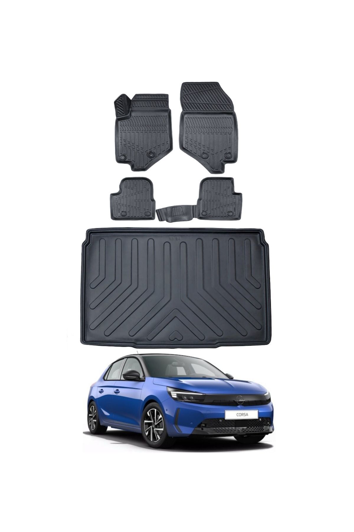 Opel Corsa F Elektirikli 2020 Model Bagaj Havuzu+Paspas Seti flex