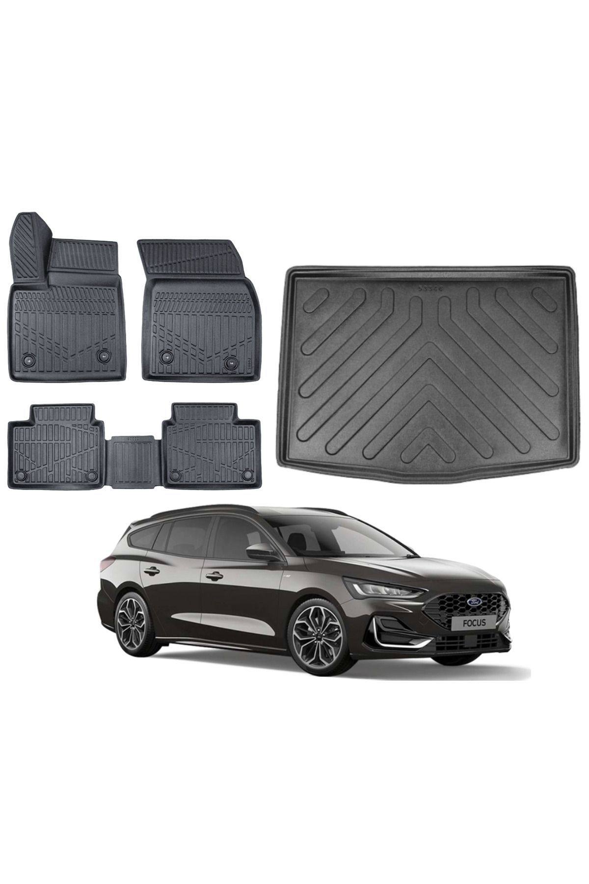 Ford Focus 5 STW 2020 Model Alt Bagaj Havuzu Paspas Takımı Pro Eva Serisi