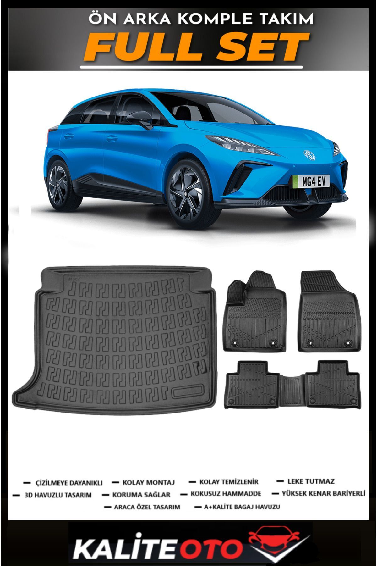 MG4 Comfort Paket Bagaj Havuzu+4.5D Havuzlu Paspas Seti 2022 Model
