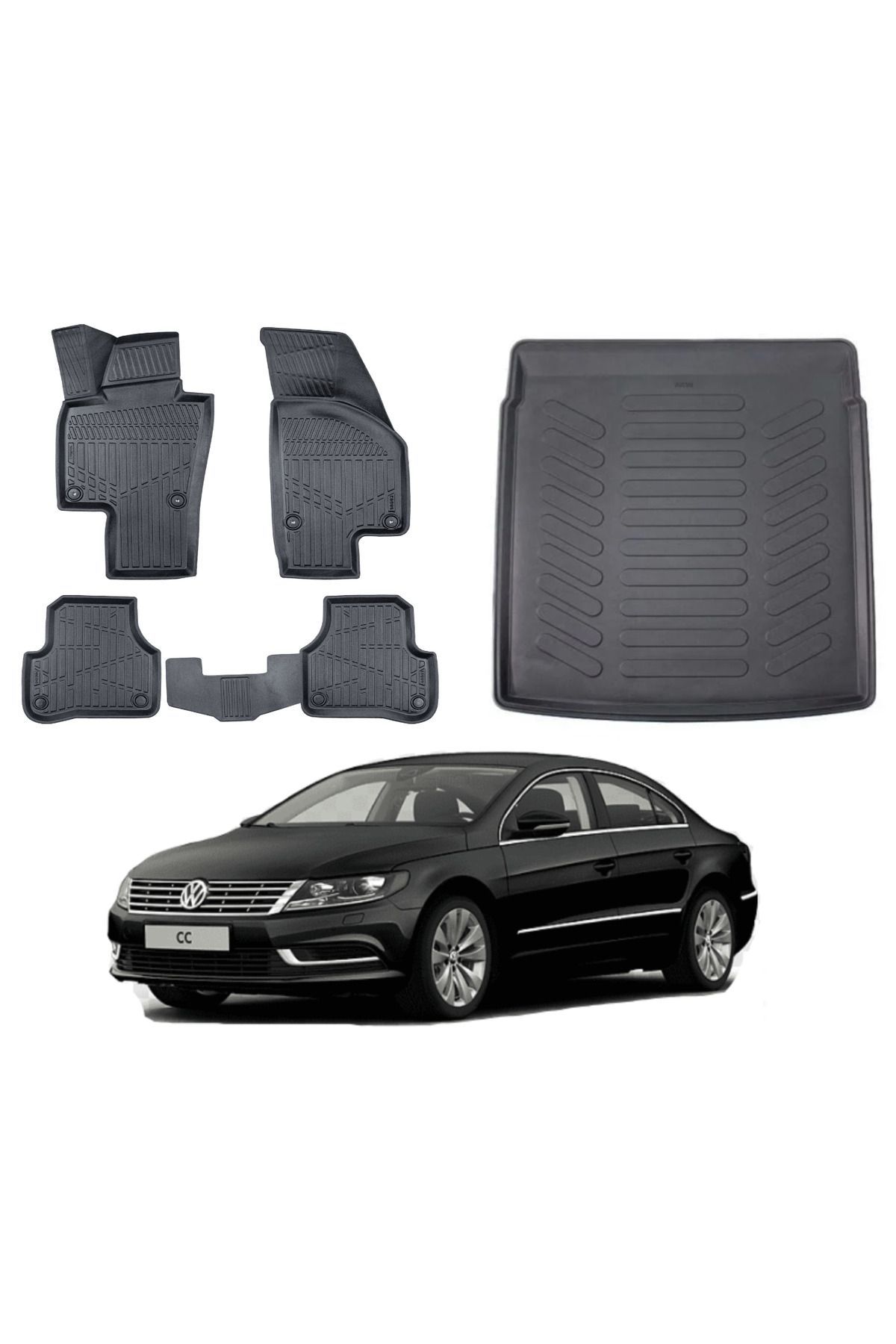 Volkswagen Passat CC 2008 Model Bagaj Havuzu Paspas Takımı Pro Eva Serisi