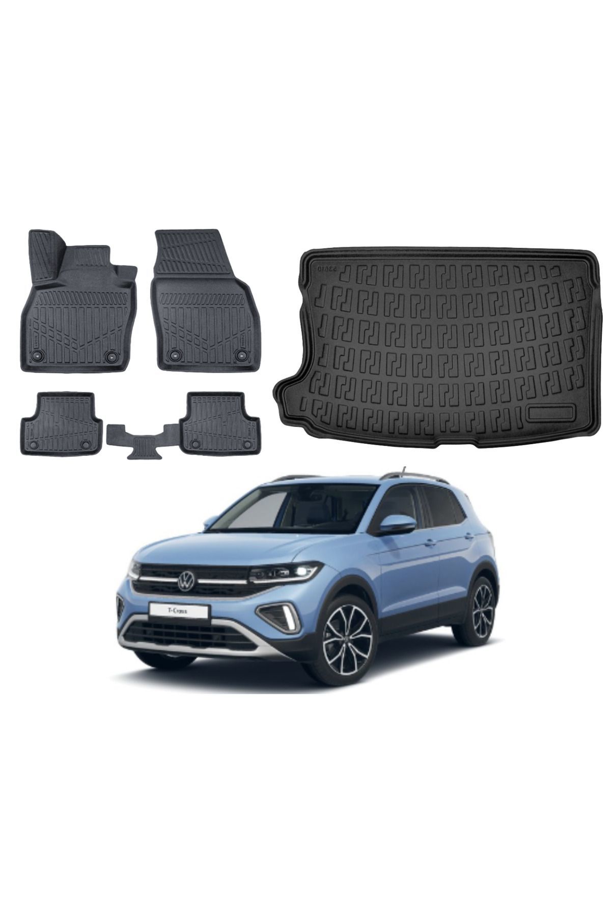 Volkswagen T-Cross 2019 Model Üst Bagaj Havuzu Paspas Takımı Pro Eva Serisi