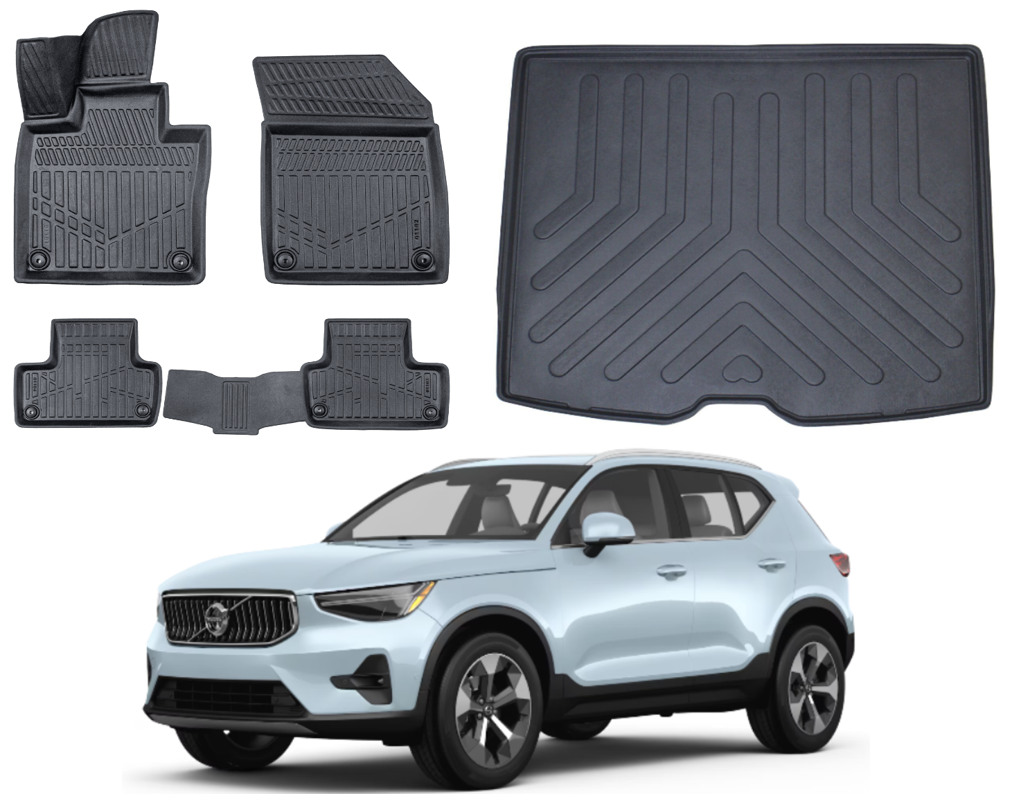 Volvo Xc40 Elektrikli 2017 Sonrası 3D Bagaj Havuzu+3D Havuzlu Paspas