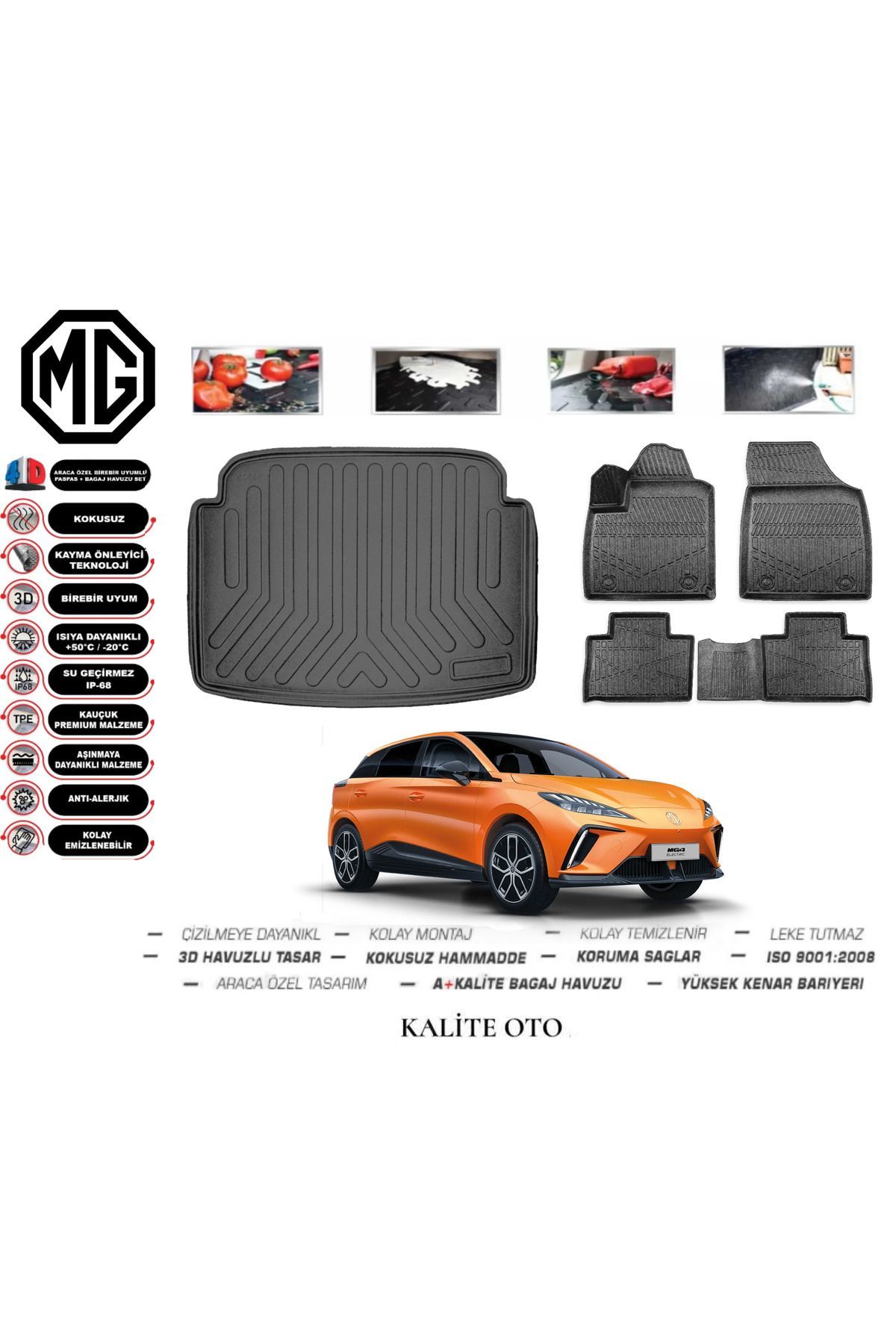 MG 4 2023 Model 3D Bagaj Havuzu+4D Havuzlu Paspas Seti