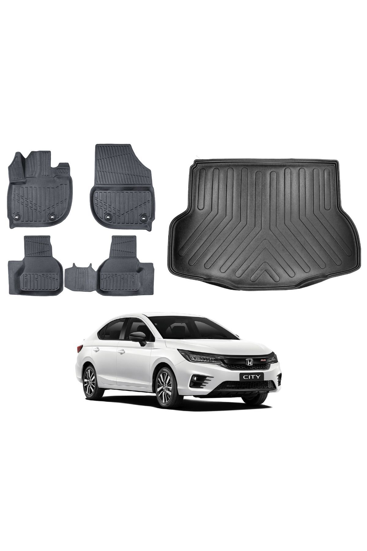 Honda City 2021 Model Bagaj Havuzu Paspas Takımı Pro Eva Serisi